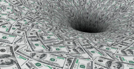 money flowing into black hole